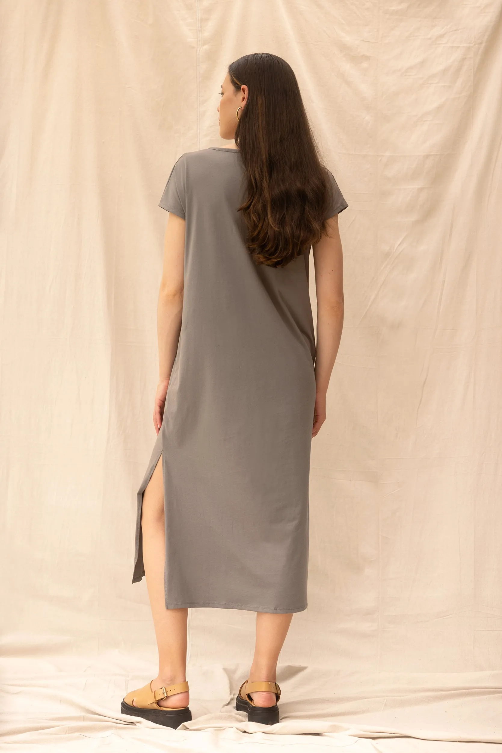 Noah Dress | Grey Sage | S sold by ReCreate product image thumbnail 5