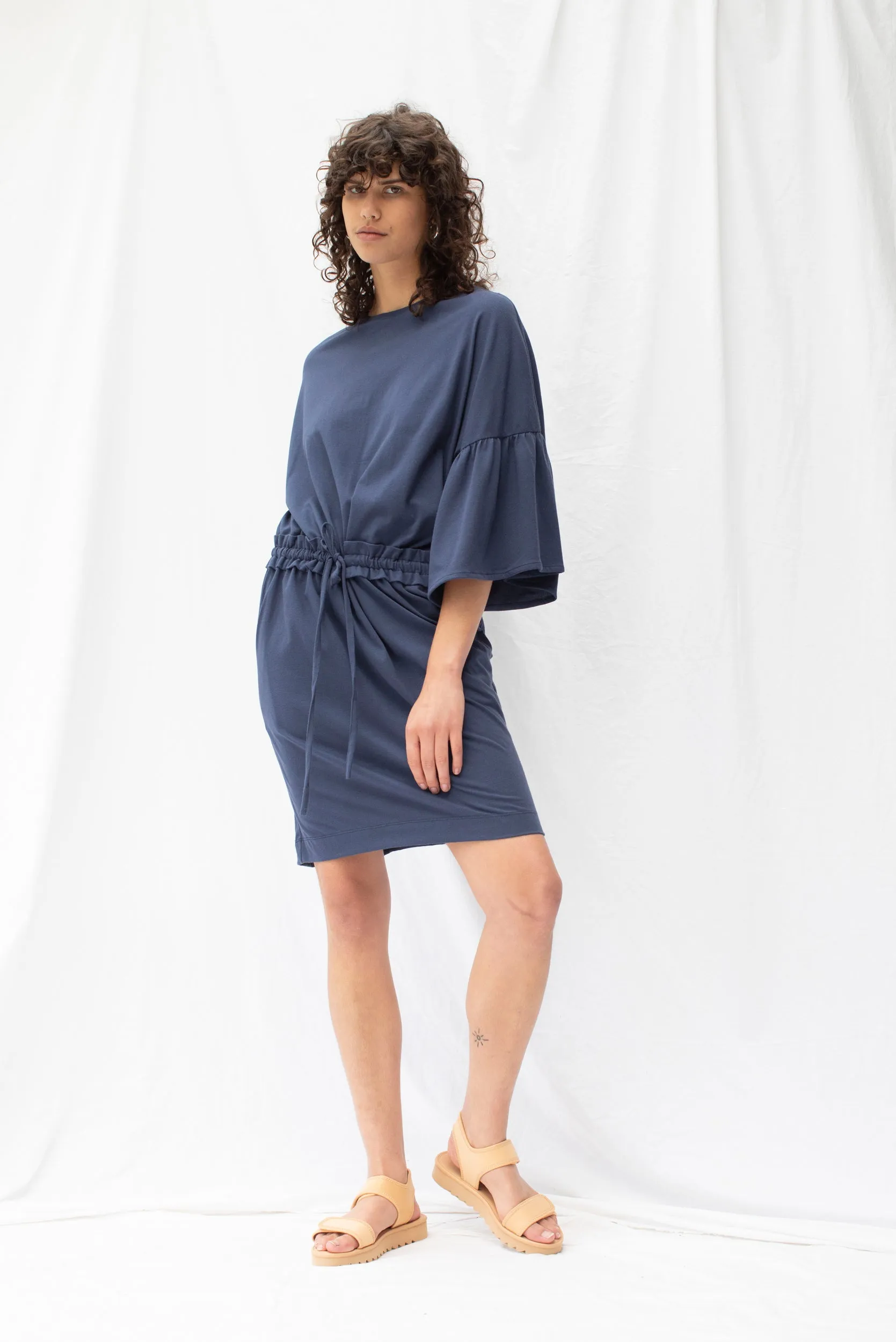 Sun Dress | Soft Navy | L sold by ReCreate