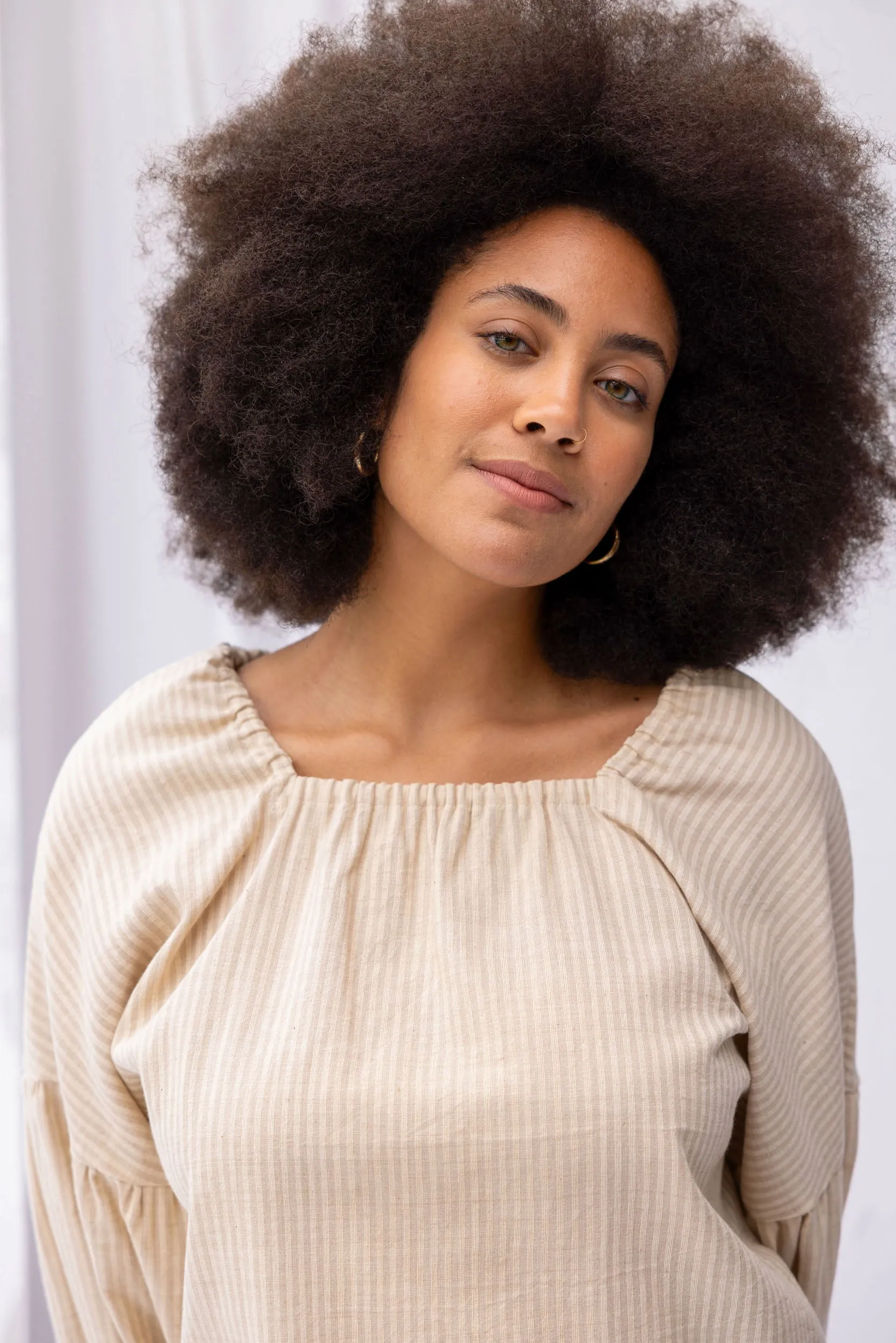 Mahina Top | Cream Stripe | M sold by ReCreate product image thumbnail 2