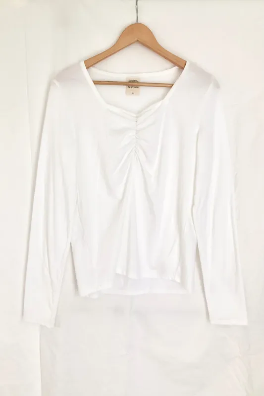 Friendship Long-Sleeve Top | White | M sold by ReCreate