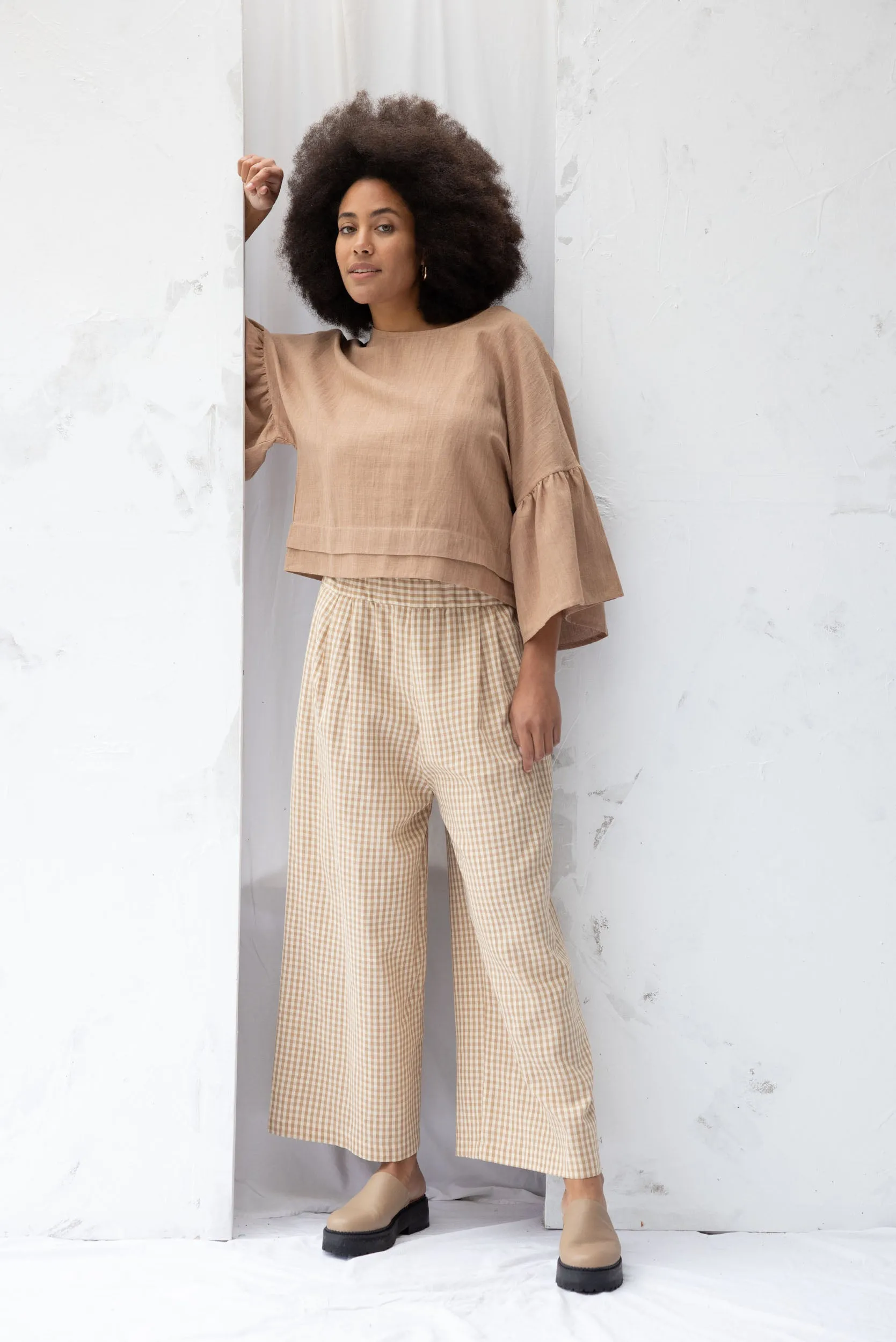 Harry Pant | Brown Gingham | XL sold by ReCreate