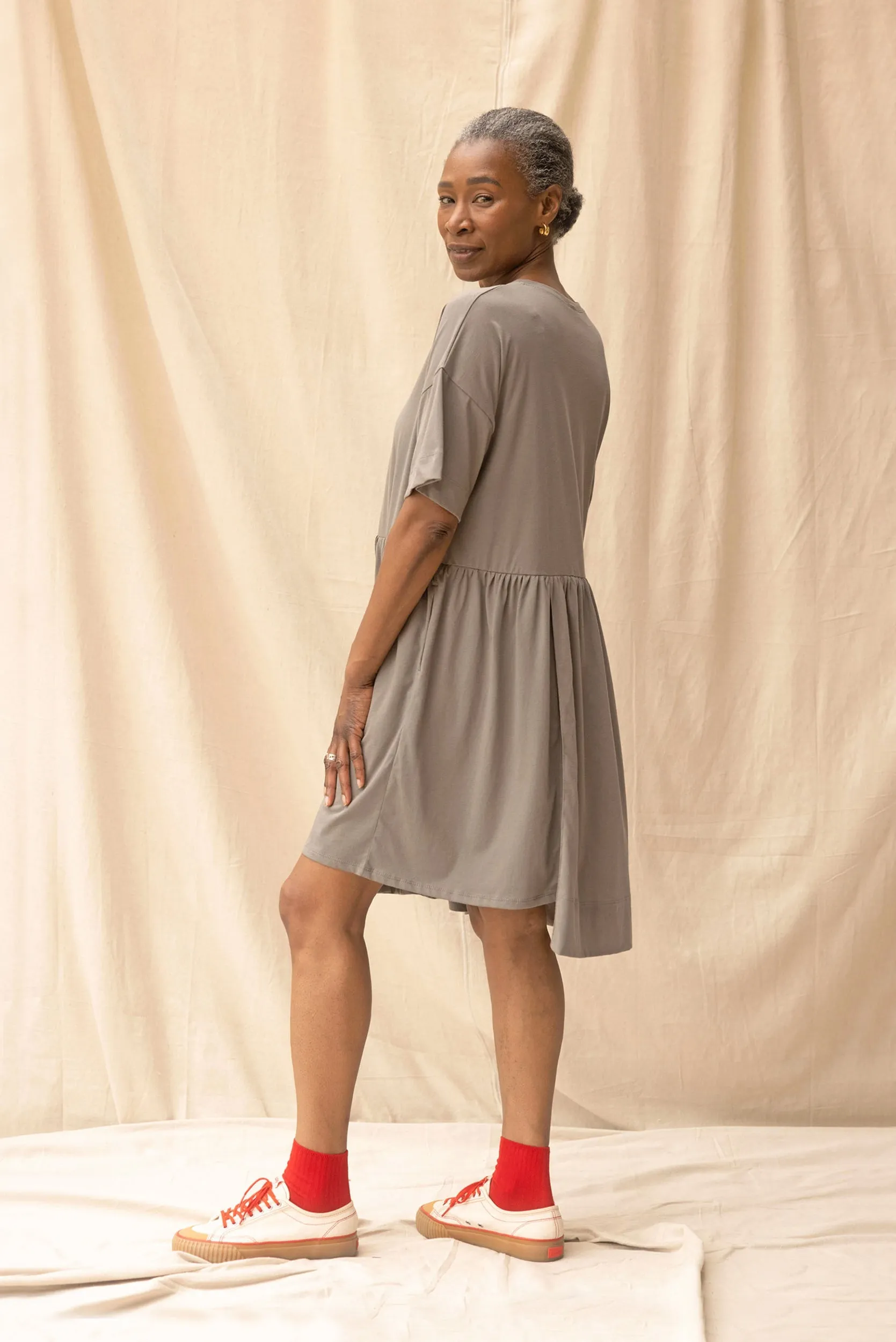 Hobby Dress | Grey Sage | S sold by ReCreate product image thumbnail 2