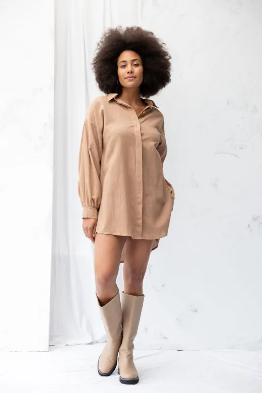 Found Shirt Dress | Earth | M sold by ReCreate