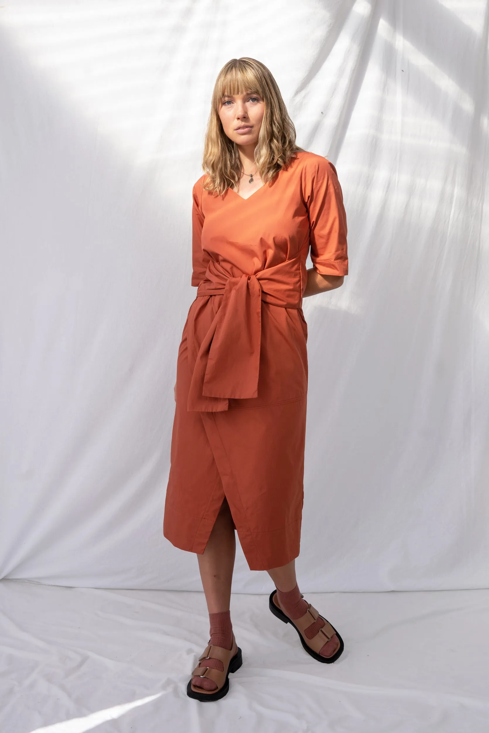 Fraction Dress | Burnt Sienna | XS sold by ReCreate product image thumbnail 3