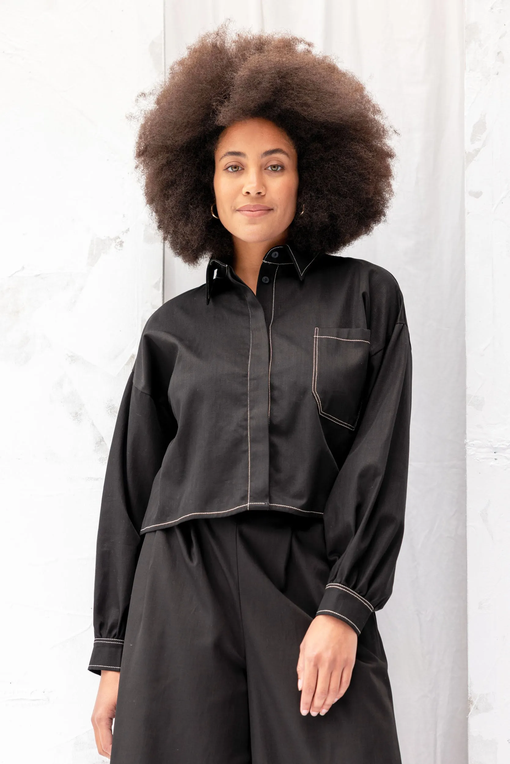 Boxy Shirt | Black | S sold by ReCreate product image thumbnail 4