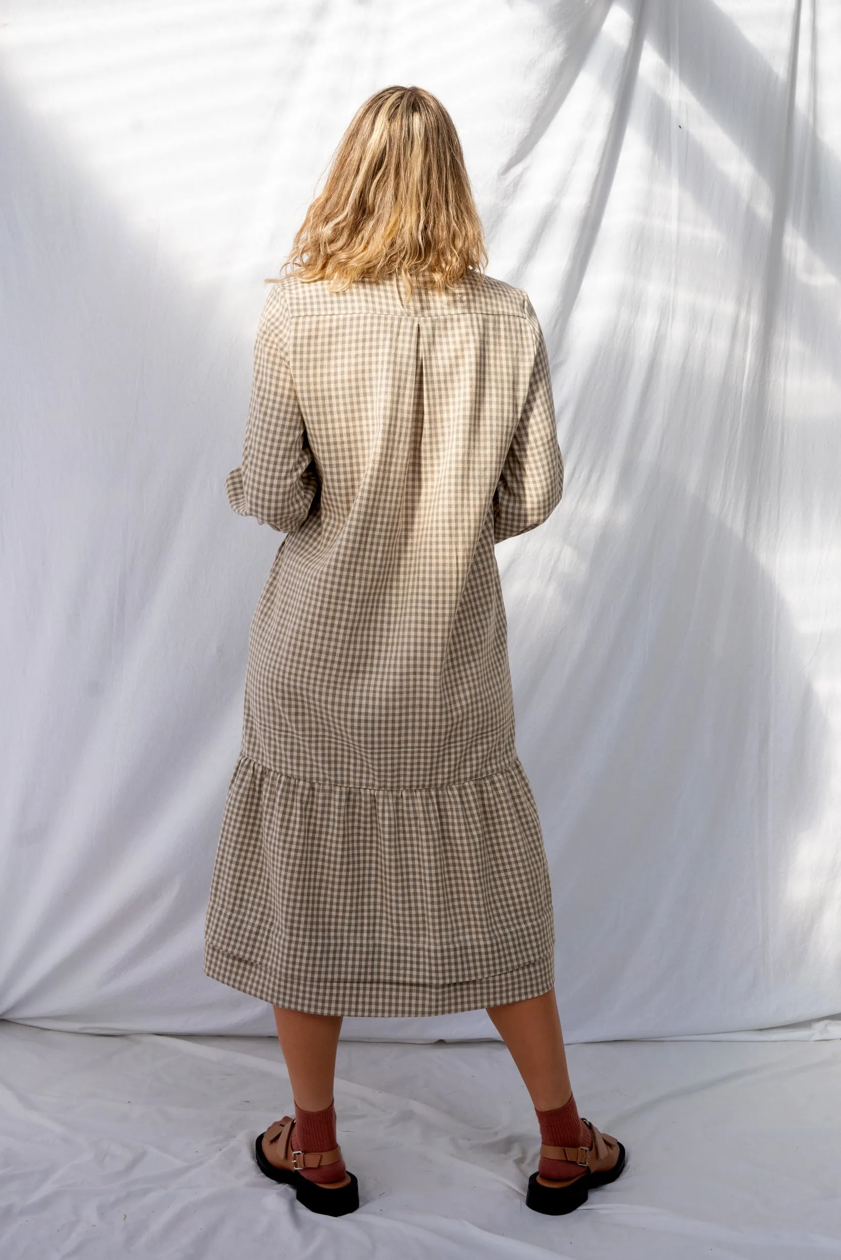 Camille Dress | Grey Gingham | XL sold by ReCreate product image thumbnail 4