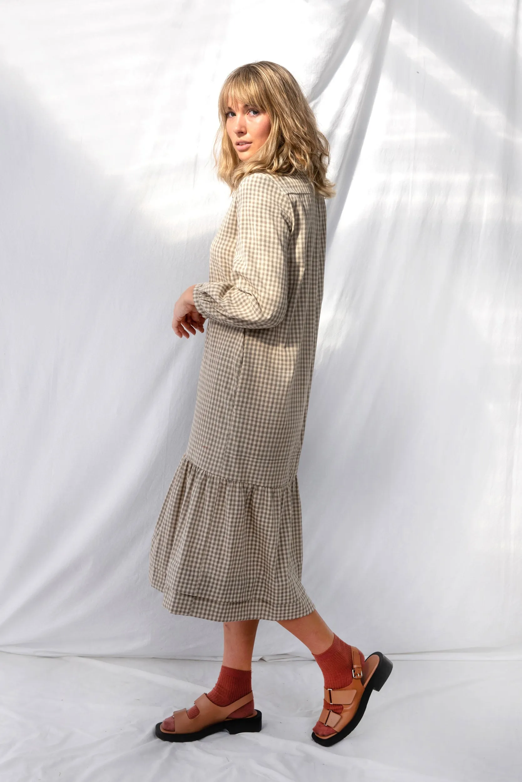 Camille Dress | Grey Gingham | XL sold by ReCreate product image thumbnail 3
