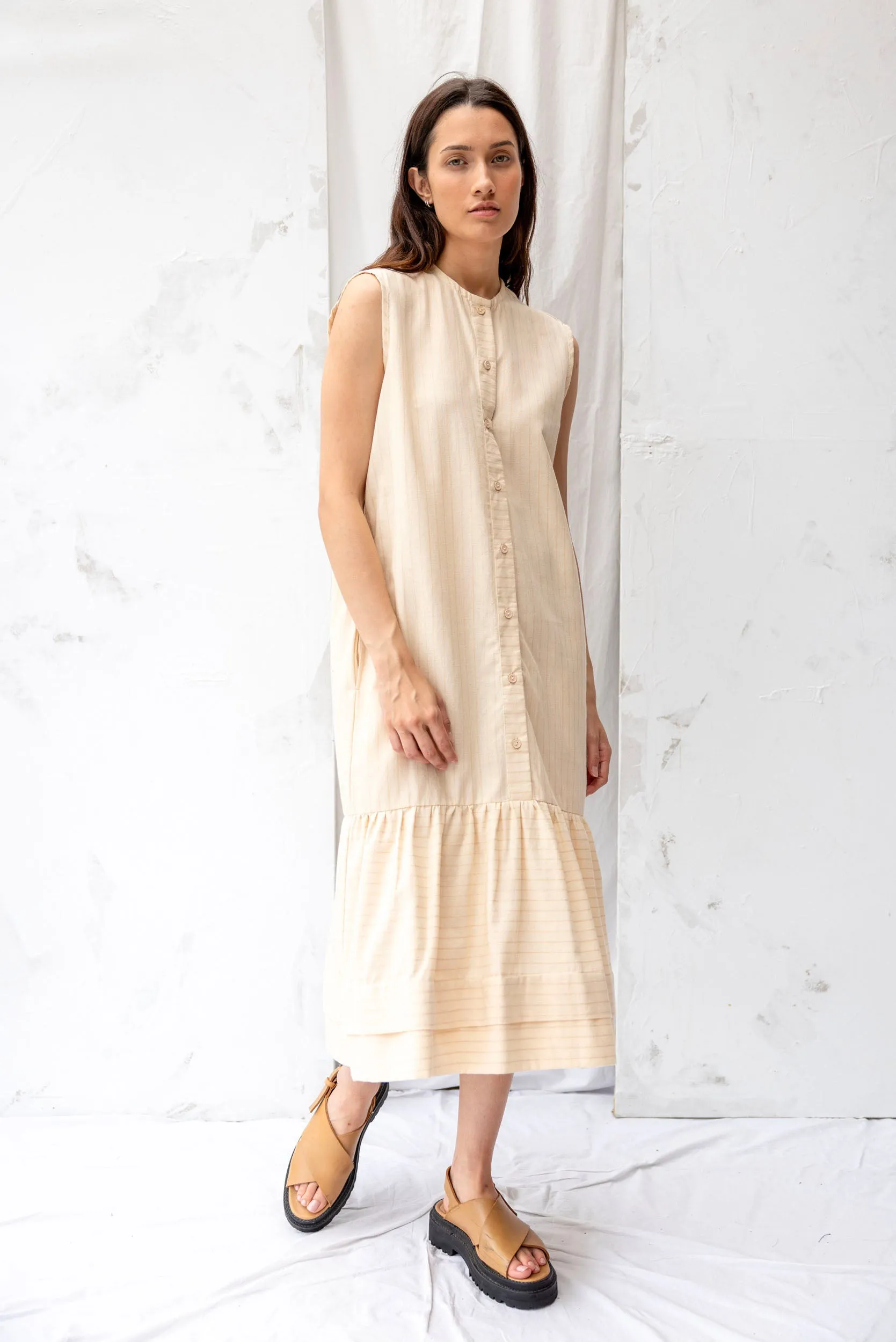 Cilou Dress | Natural Stripe sold by ReCreate product image thumbnail 4