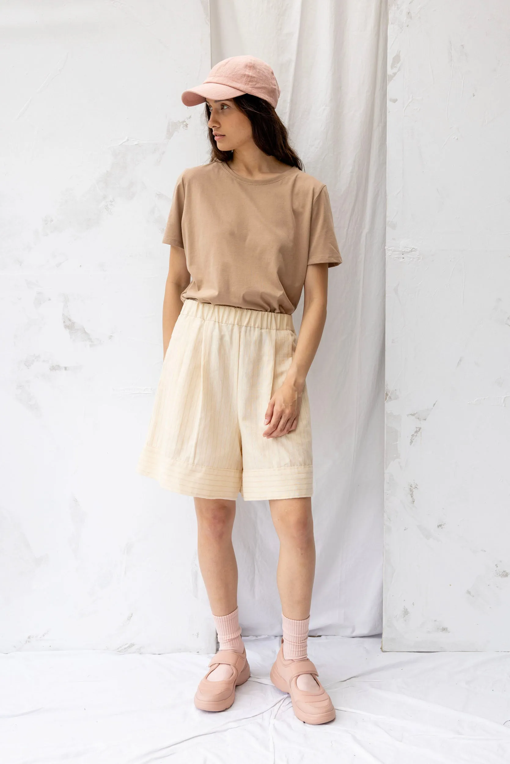 Tomorrow Shorts | Natural Stripe sold by ReCreate product image thumbnail 2