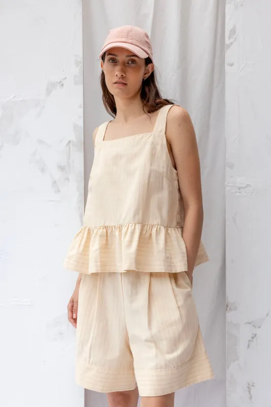 Bond Top | Natural Stripe sold by ReCreate