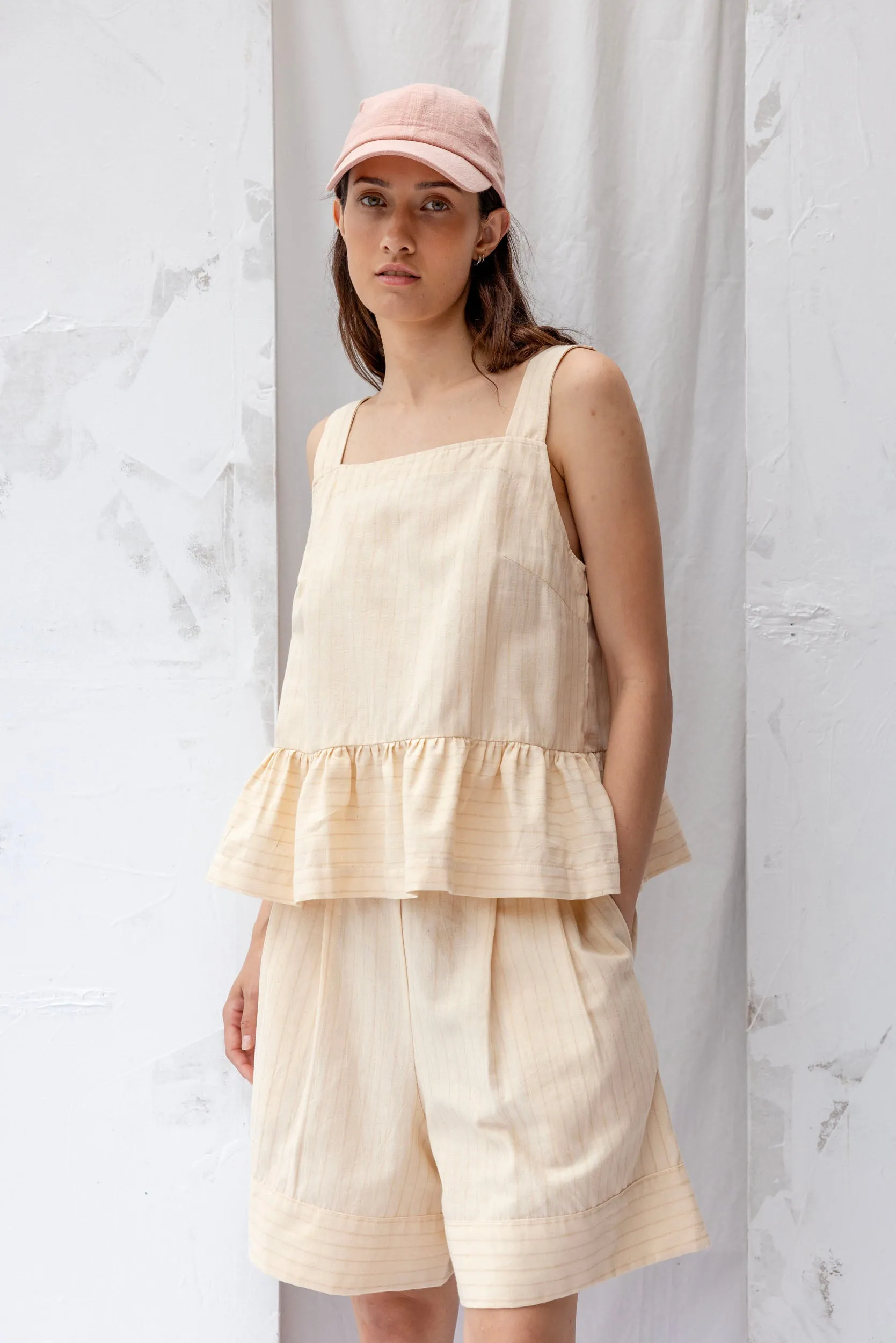 Bond Top | Natural Stripe sold by ReCreate