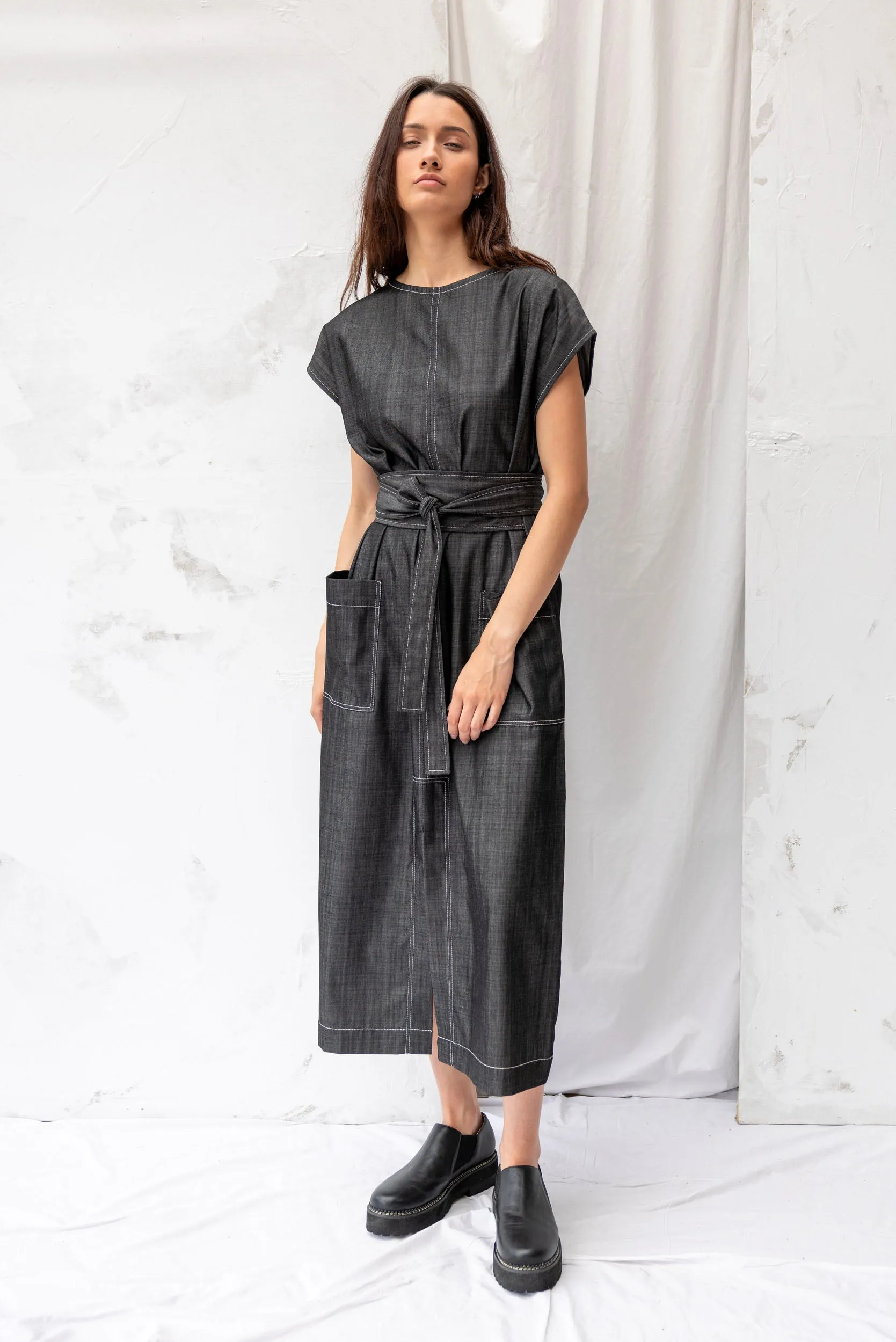Stella Denim Dress | Midnight sold by ReCreate product image thumbnail 3