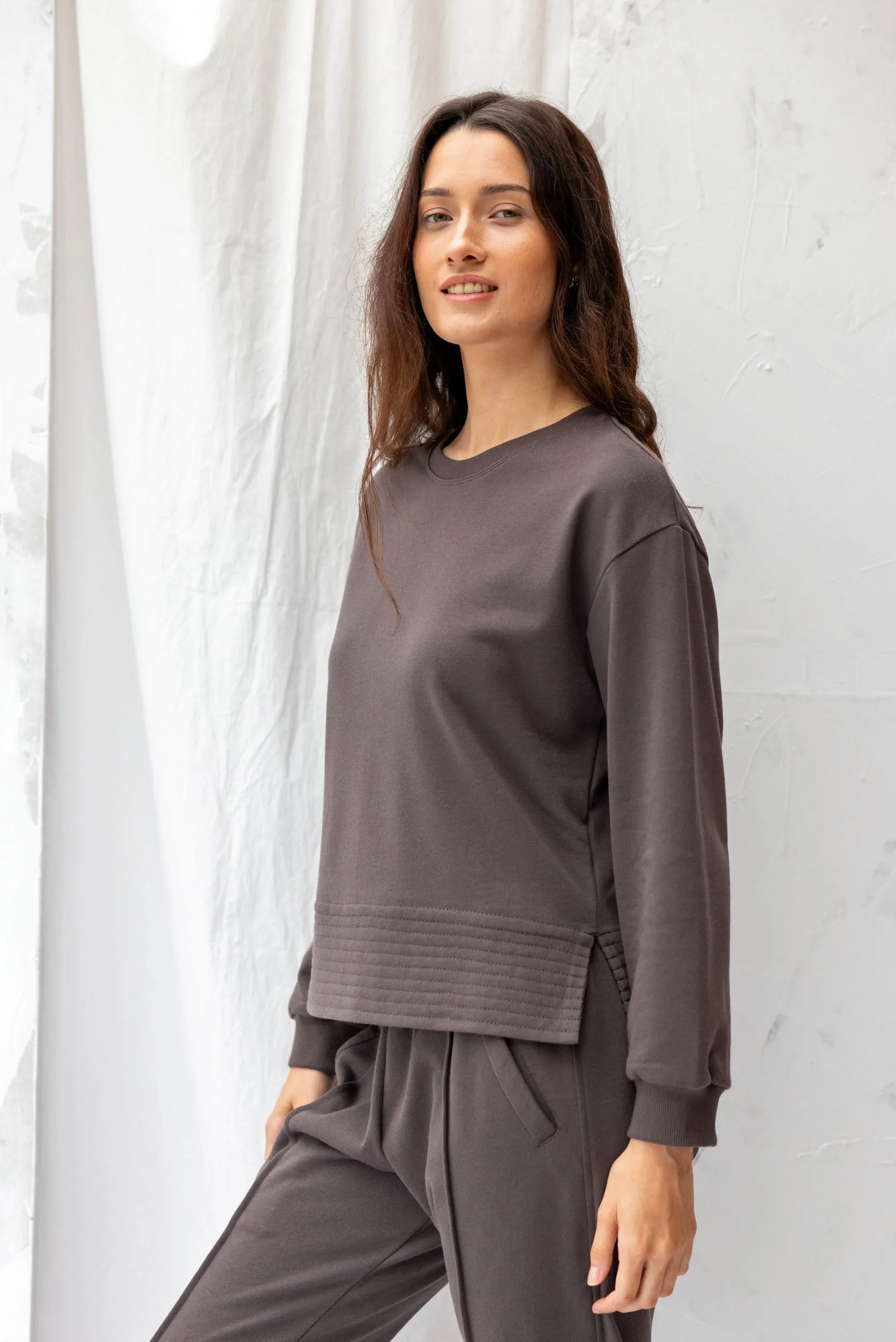 Edie Sweatshirt | Charcoal sold by ReCreate product image thumbnail 2