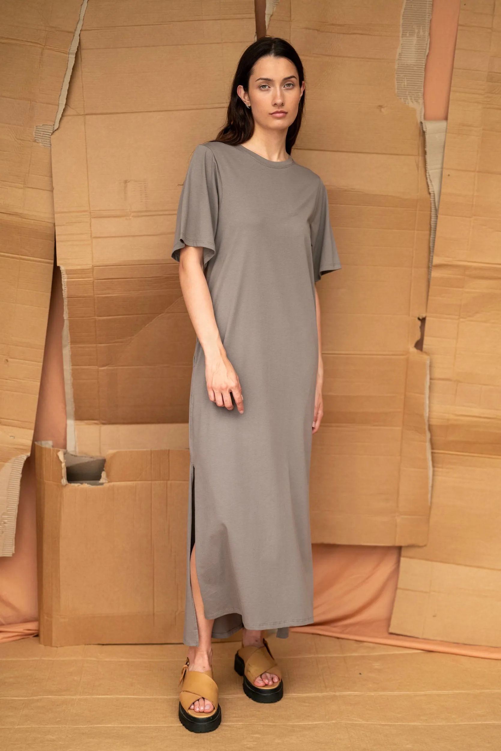 Forage Dress | Grey Sage sold by ReCreate