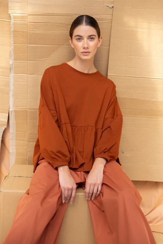 Step Up Top | Chestnut sold by ReCreate