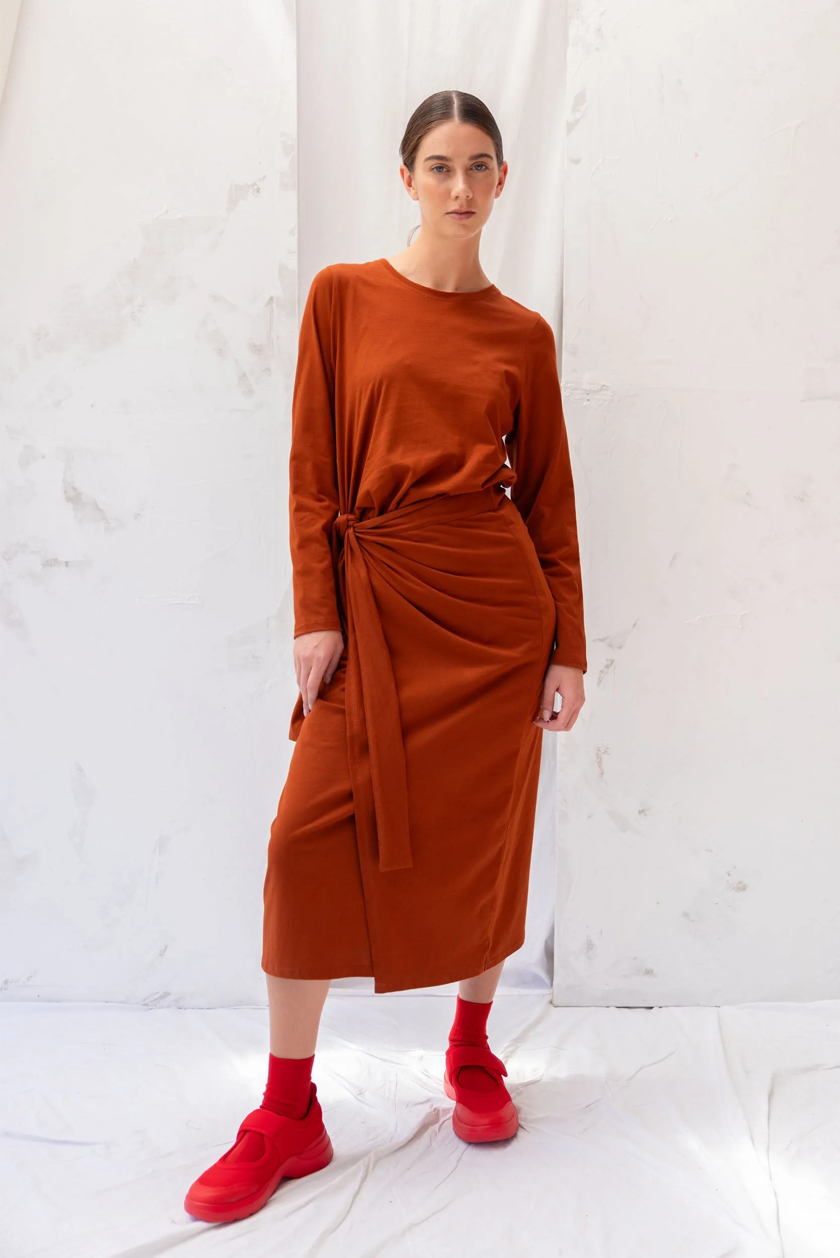 Inclination Dress | Chestnut sold by ReCreate product image thumbnail 3
