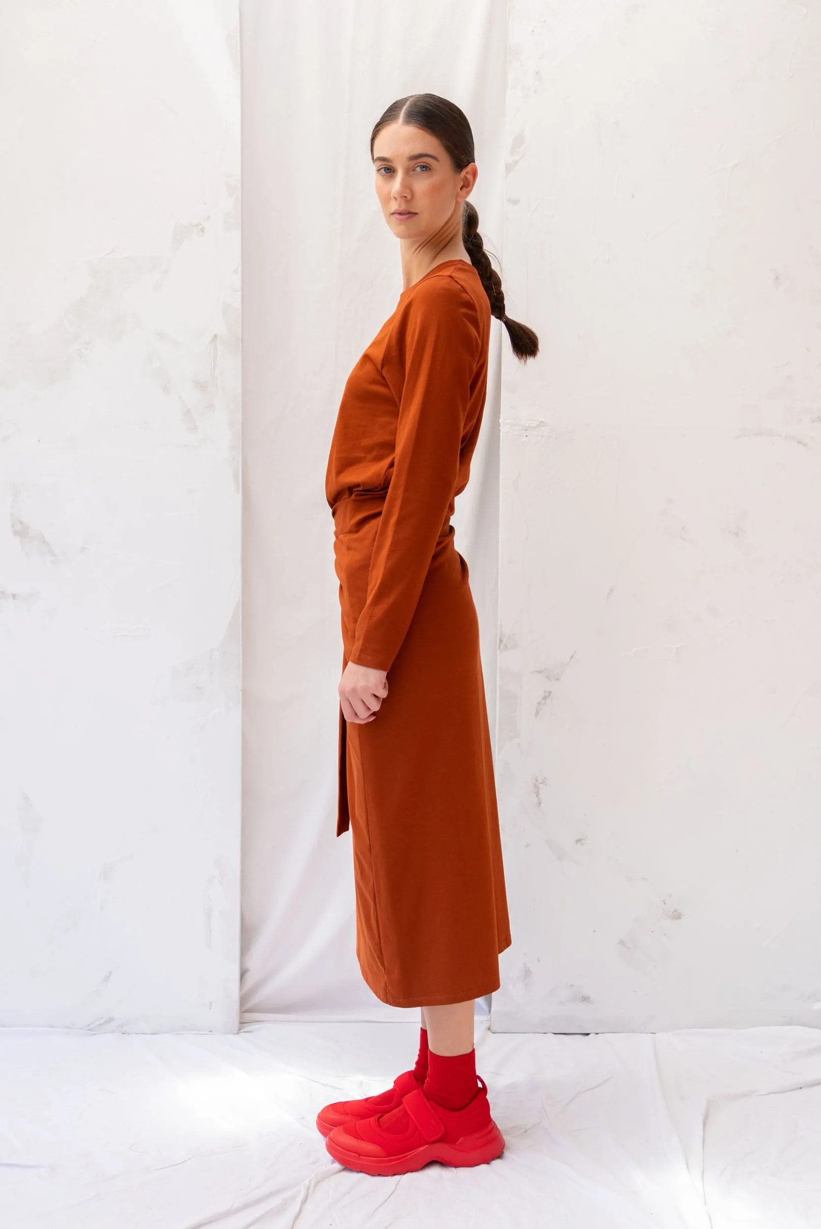 Inclination Dress | Chestnut sold by ReCreate product image thumbnail 4
