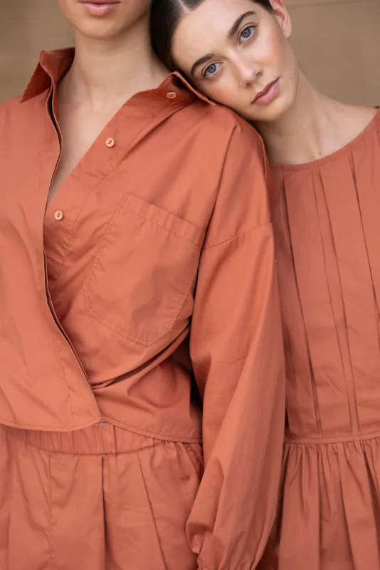 Boxy Shirt | Burnt Sienna sold by ReCreate