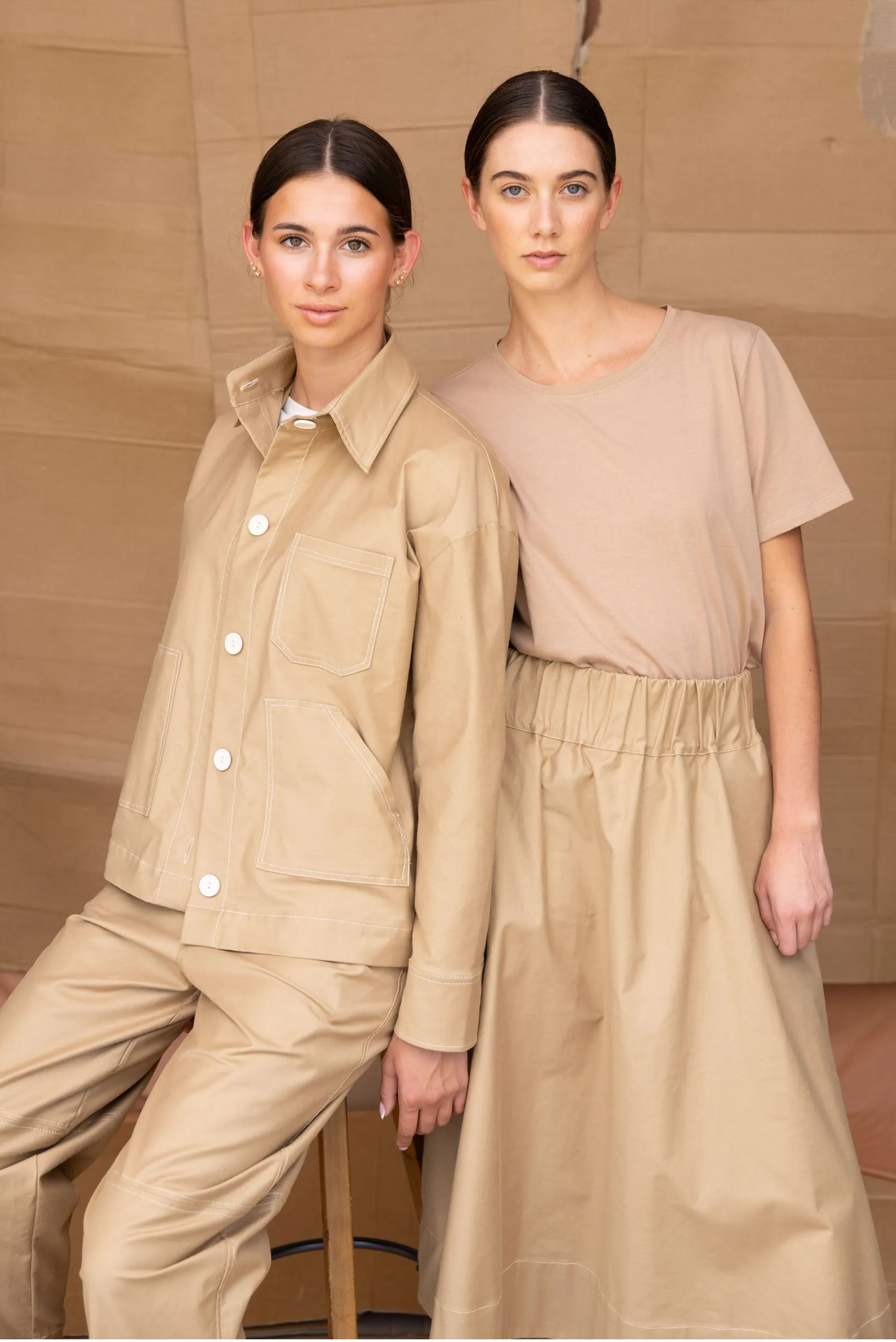 Cas Skirt | Tan sold by ReCreate