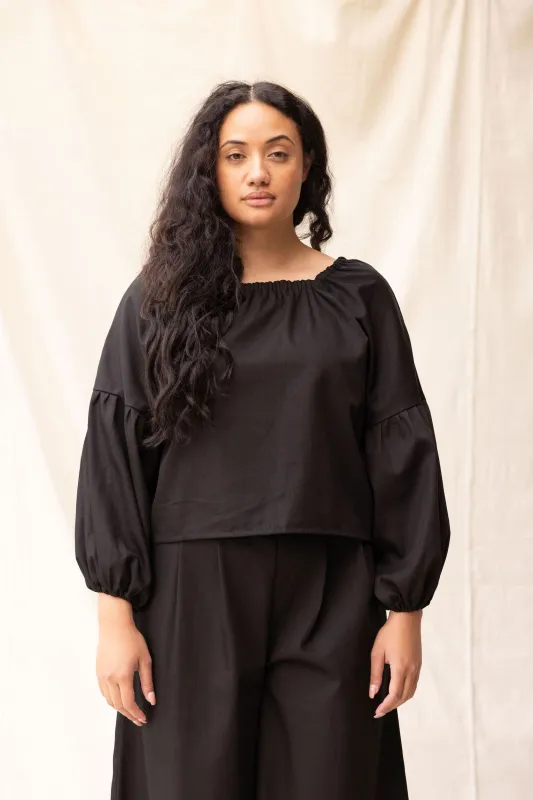 Mahina Denim Top | Black | M sold by ReCreate