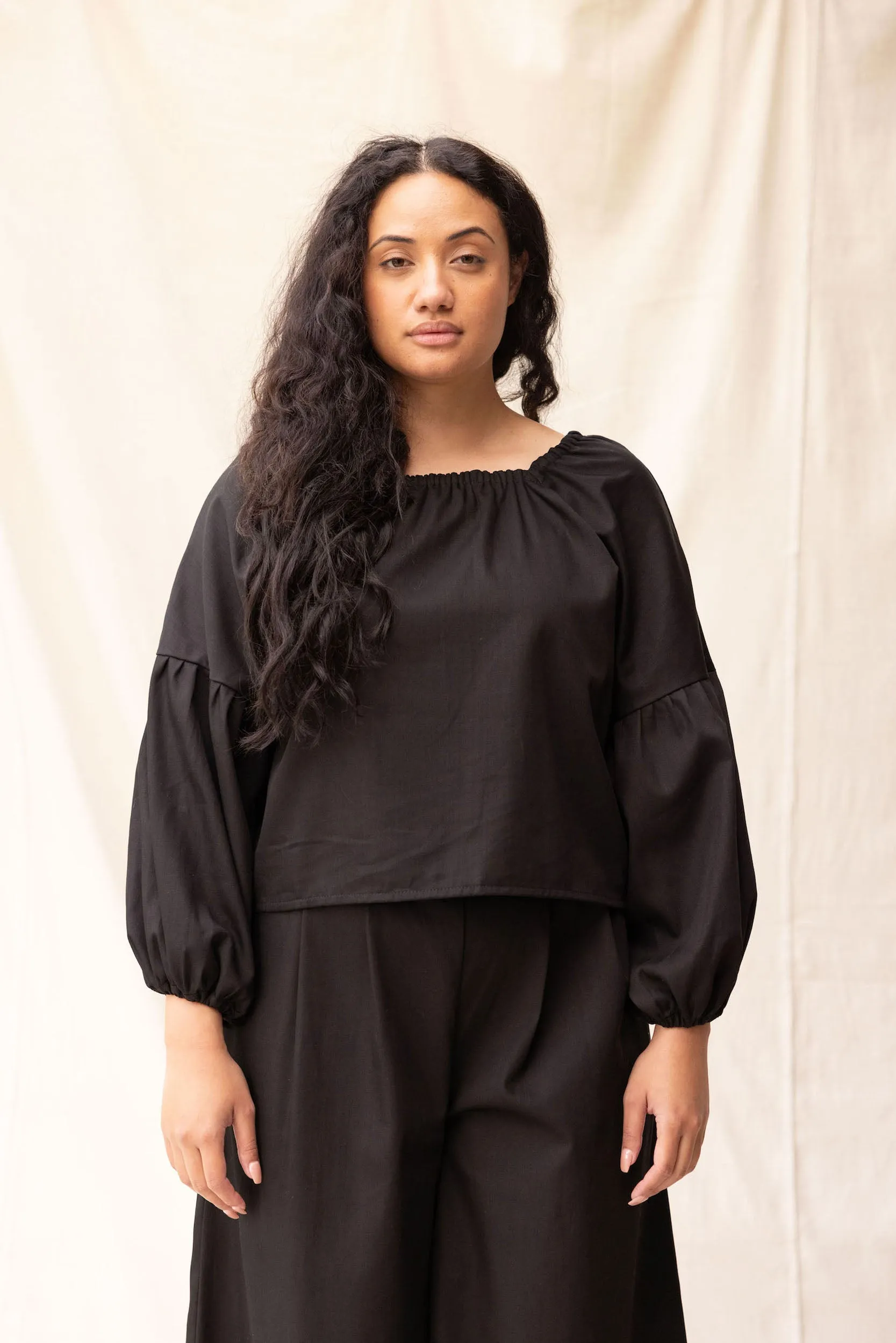 Mahina Denim Top | Black | M sold by ReCreate