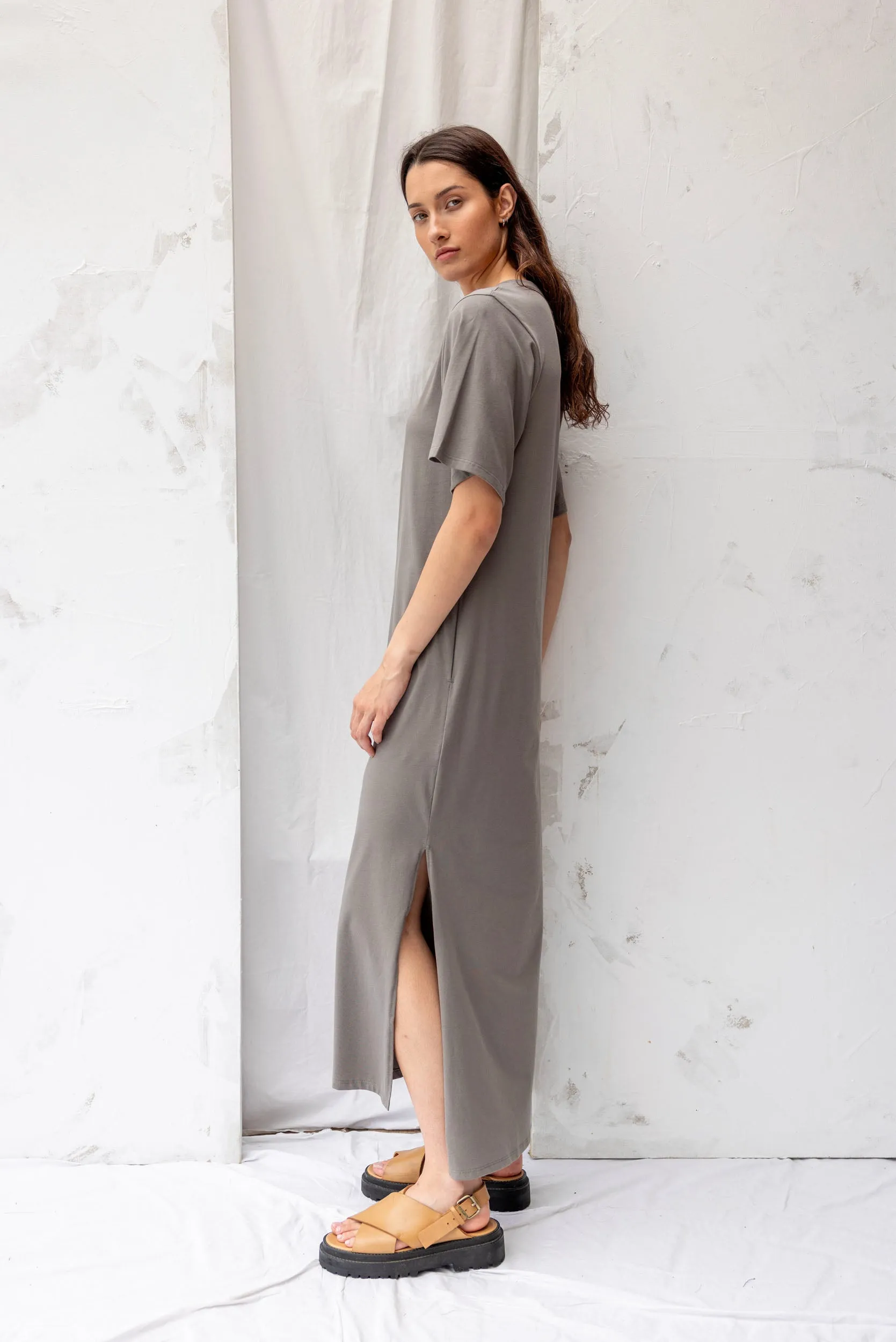 Forage Dress | Grey Sage | S sold by ReCreate product image thumbnail 2
