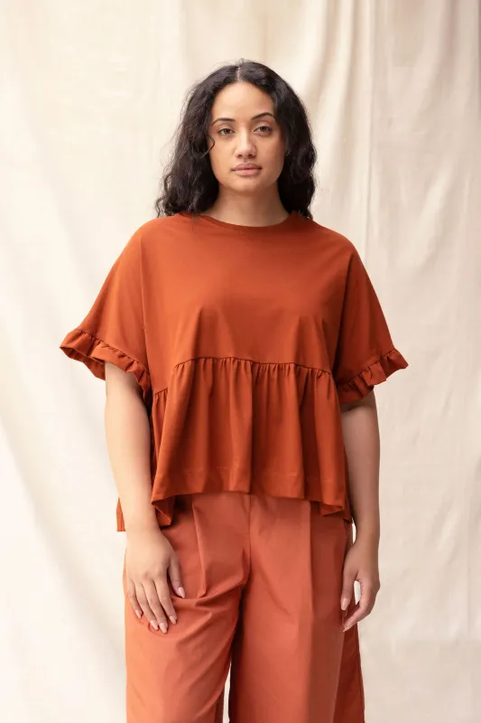 Cascade Top | Chestnut | M sold by ReCreate