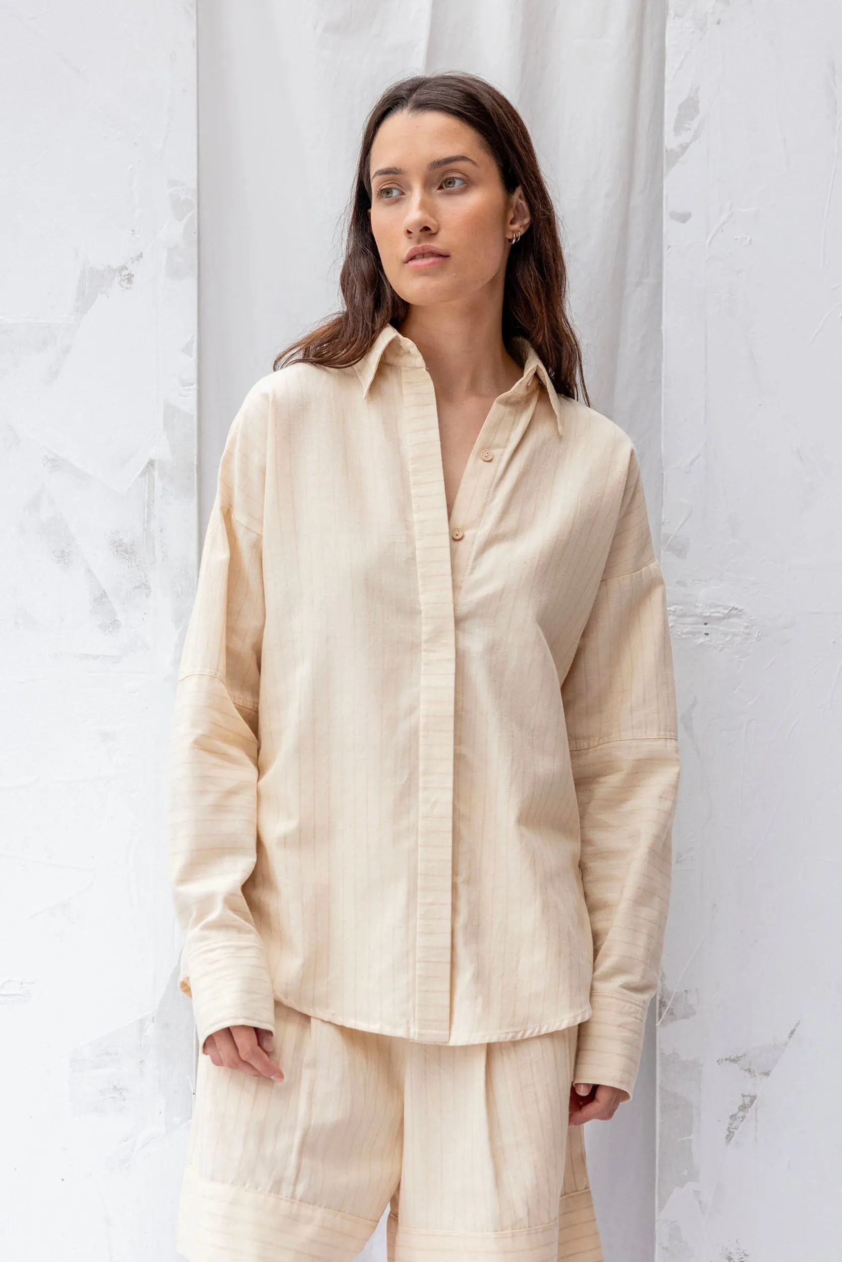 Finders Shirt | Natural Stripe | M sold by ReCreate product image thumbnail 4