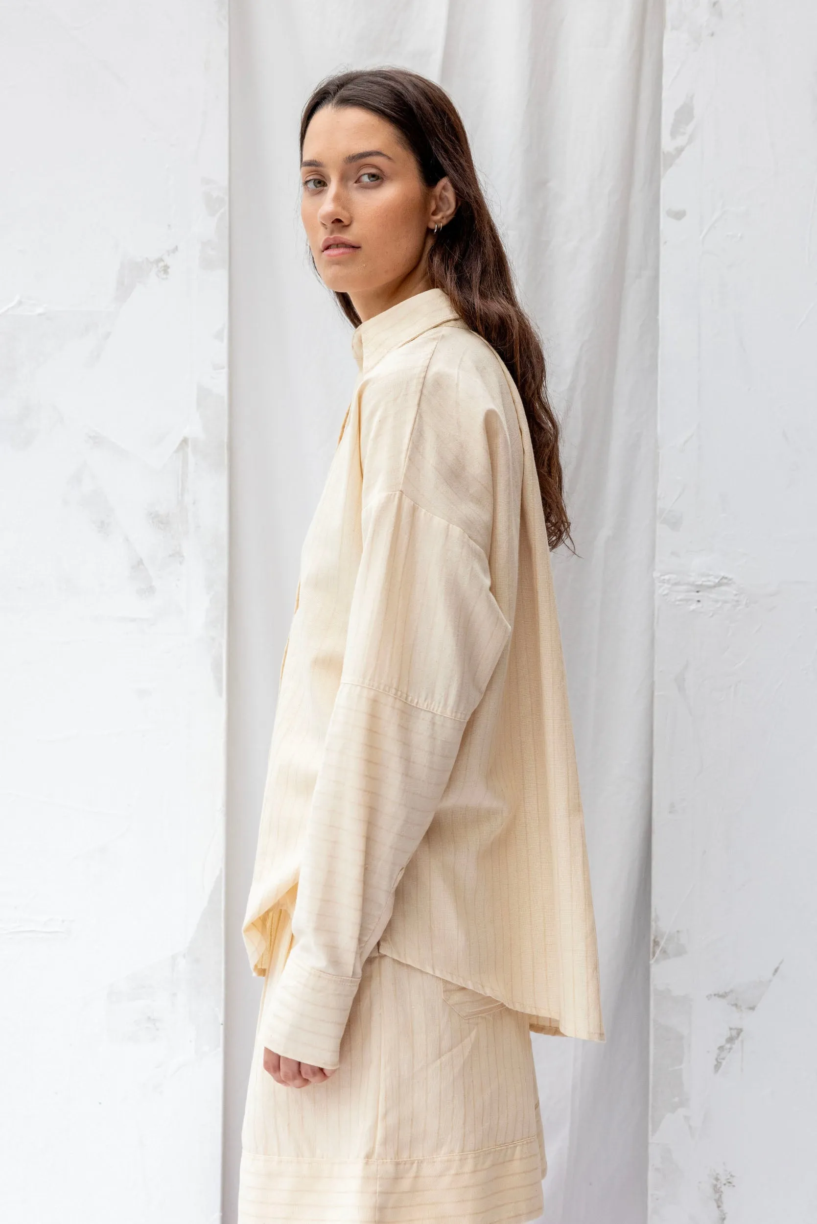 Finders Shirt | Natural Stripe | L sold by ReCreate product image thumbnail 5