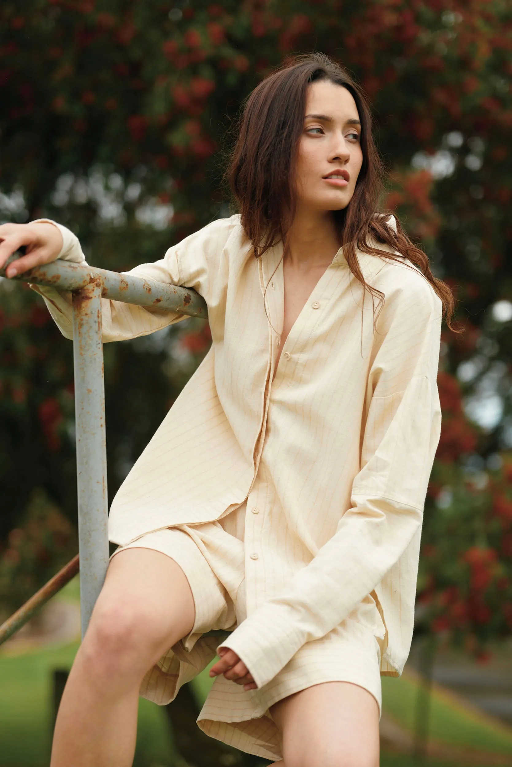 Finders Shirt | Natural Stripe | L sold by ReCreate product image thumbnail 2