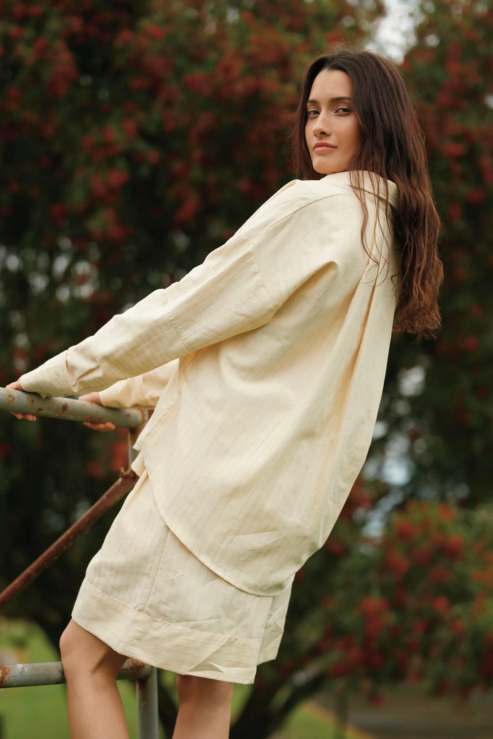 Finders Shirt | Natural Stripe | L sold by ReCreate product image thumbnail 3