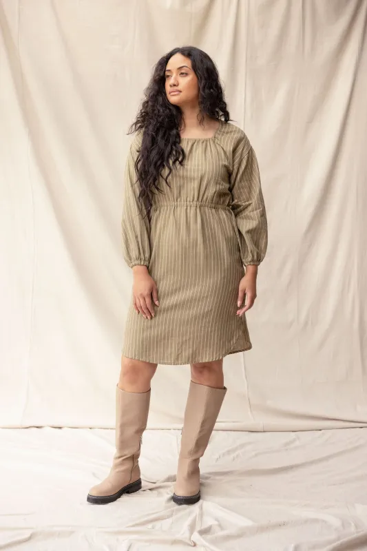 Rose Dress | Moss Stripe | M sold by ReCreate
