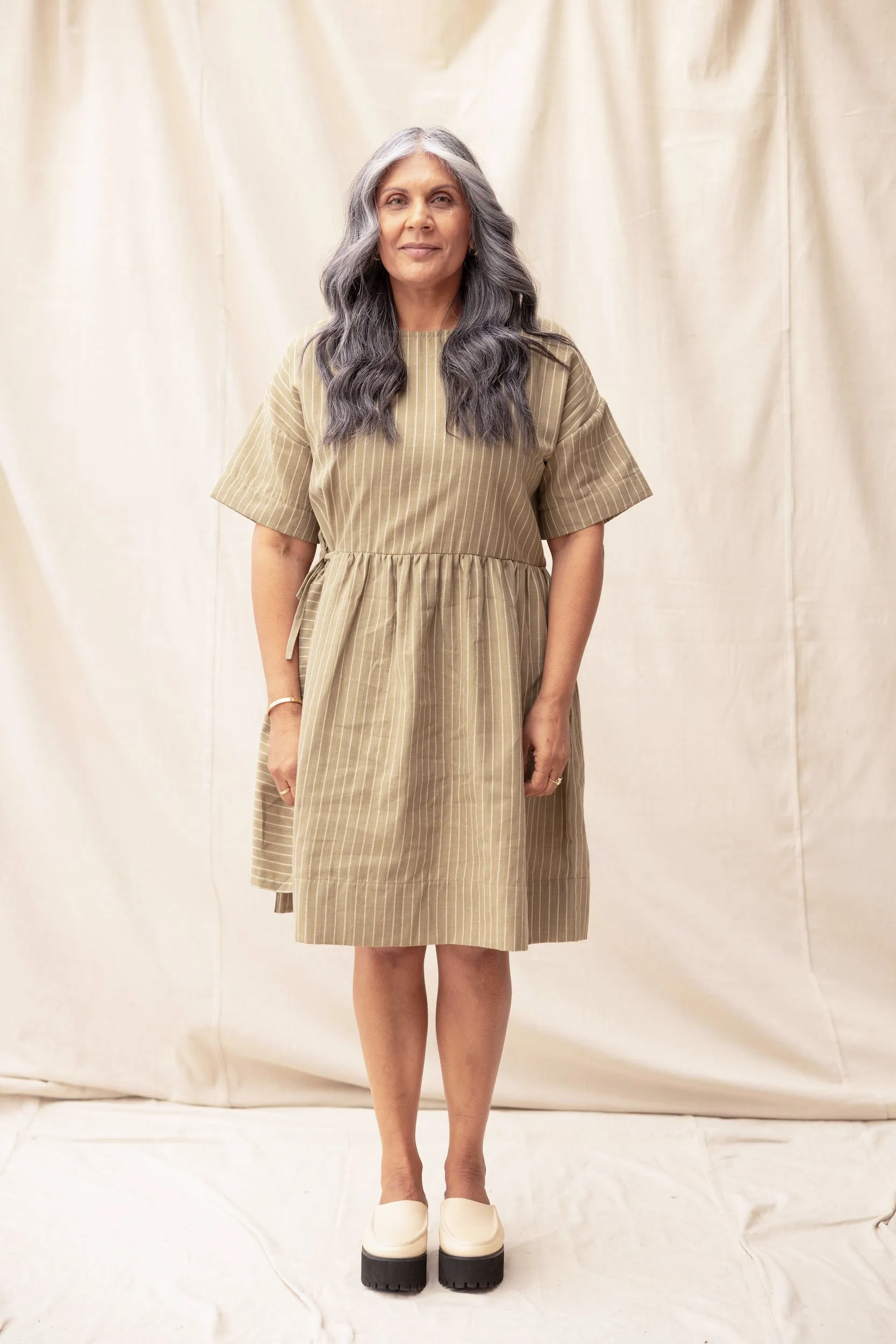 Hobby Dress | Moss Stripe | M sold by ReCreate product image thumbnail 2
