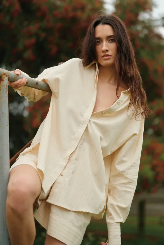 Finders Shirt | Natural Stripe | S sold by ReCreate