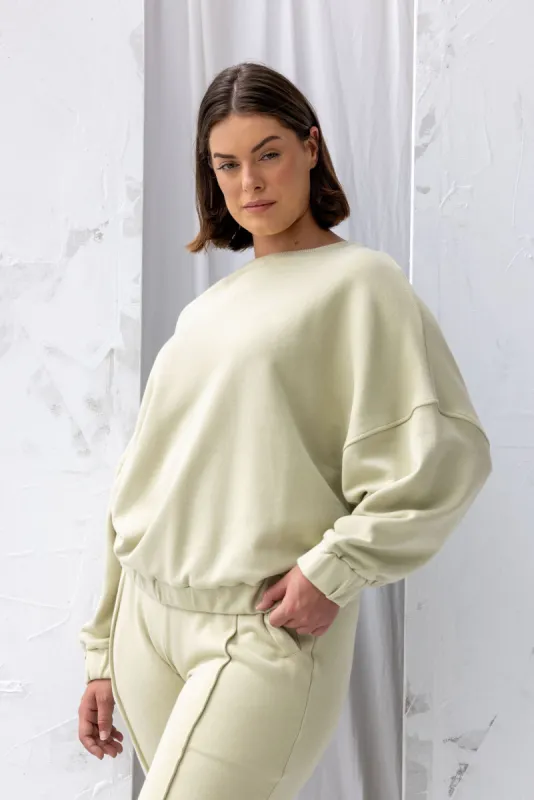 Signal Sweatshirt | Green Tea sold by ReCreate