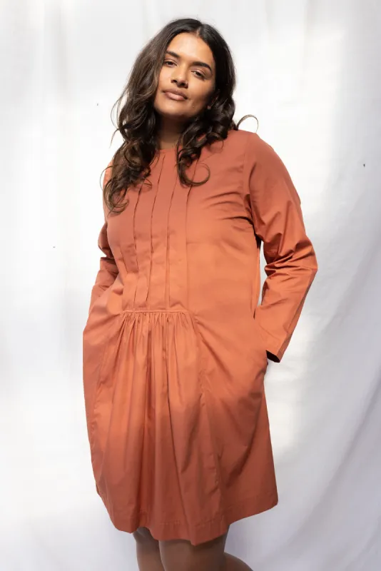 Lois Dress | Burnt Sienna sold by ReCreate