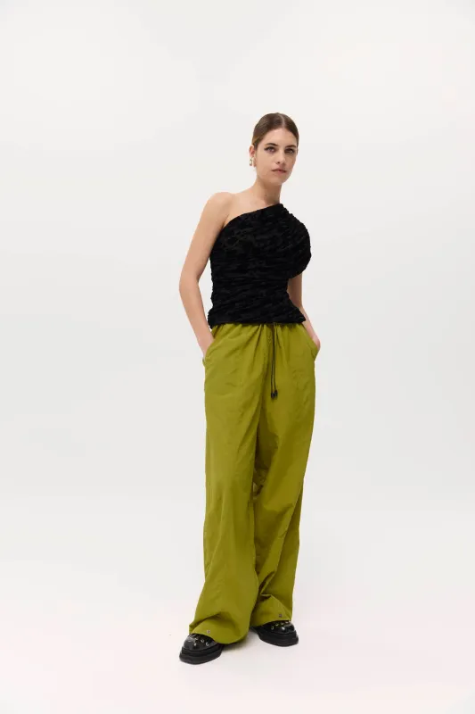 Tanaka Trouser Chartreuse sold by Harris Tapper