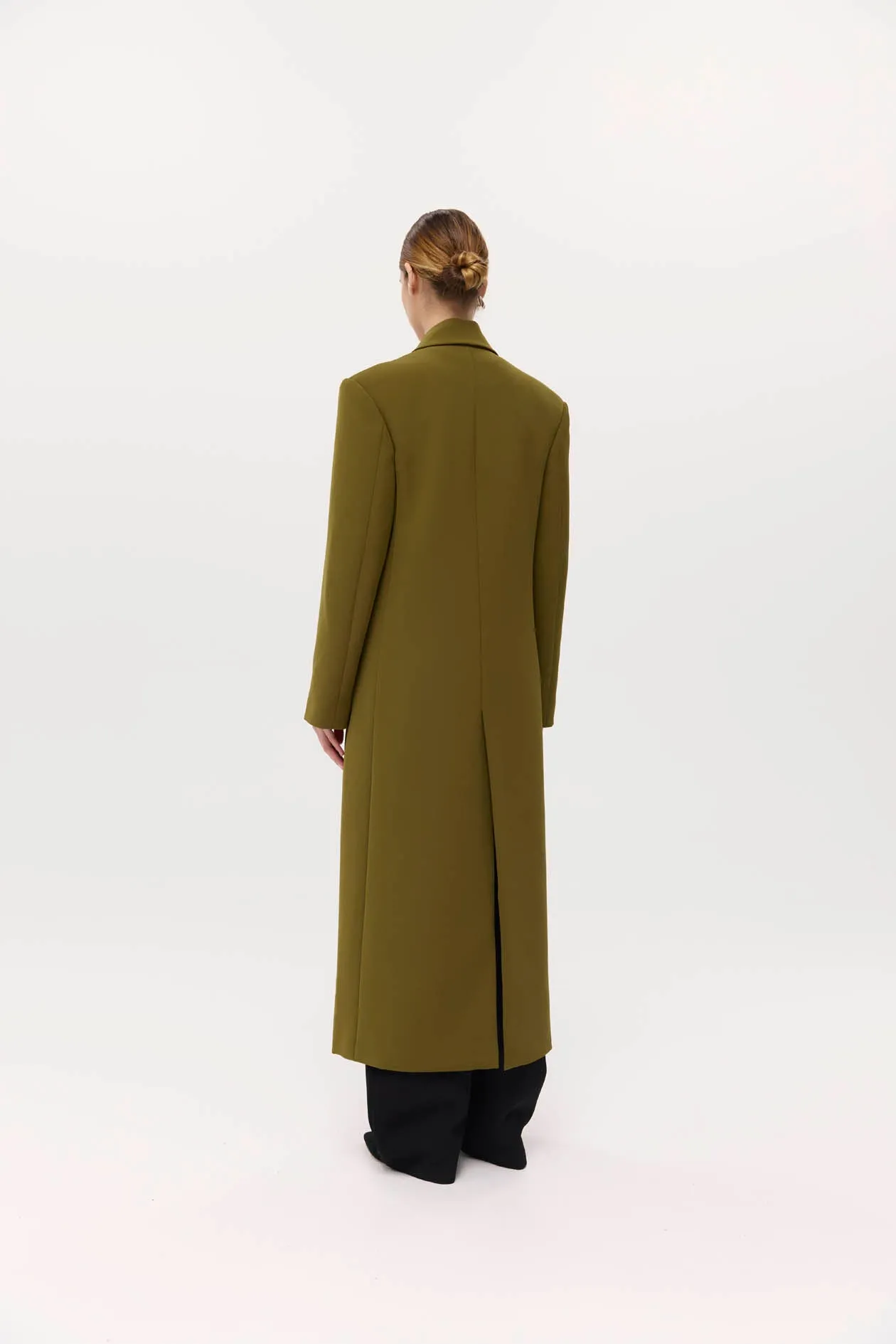 Long Egon Coat in Bonded Suiting sold by Harris Tapper product image thumbnail 5