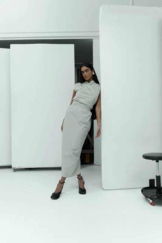 Chaimberlain Dress Clay sold by Harris Tapper