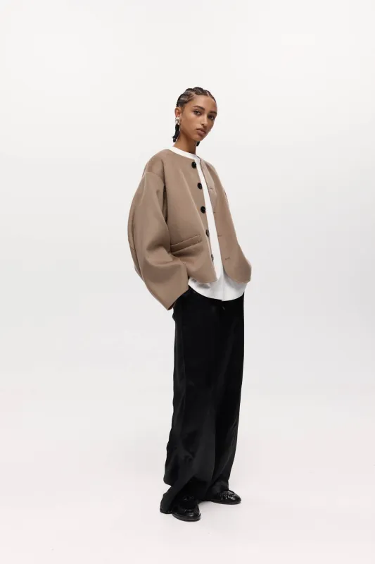 Angelo Jacket Taupe sold by Harris Tapper
