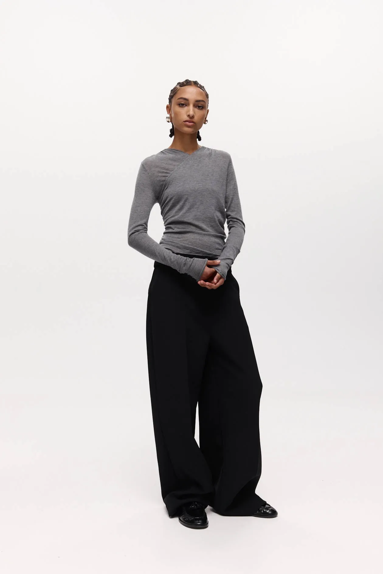 Caius Trouser in Bonded Suiting sold by Harris Tapper product image thumbnail 3