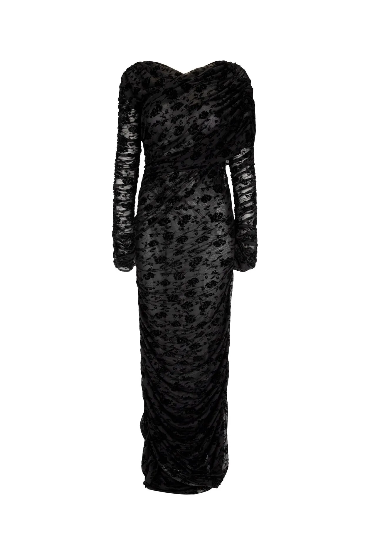 Rosie Wrap Dress in Mesh Velvet sold by Harris Tapper product image thumbnail 2