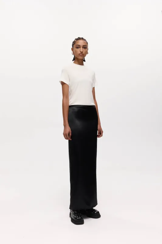 Tilda Skirt Black Satin sold by Harris Tapper