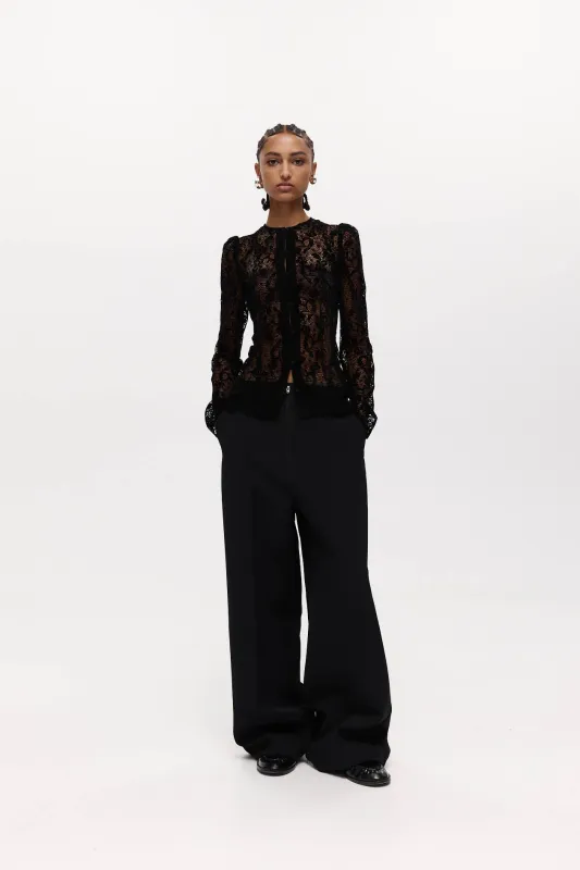 Helena Top Black Lace sold by Harris Tapper