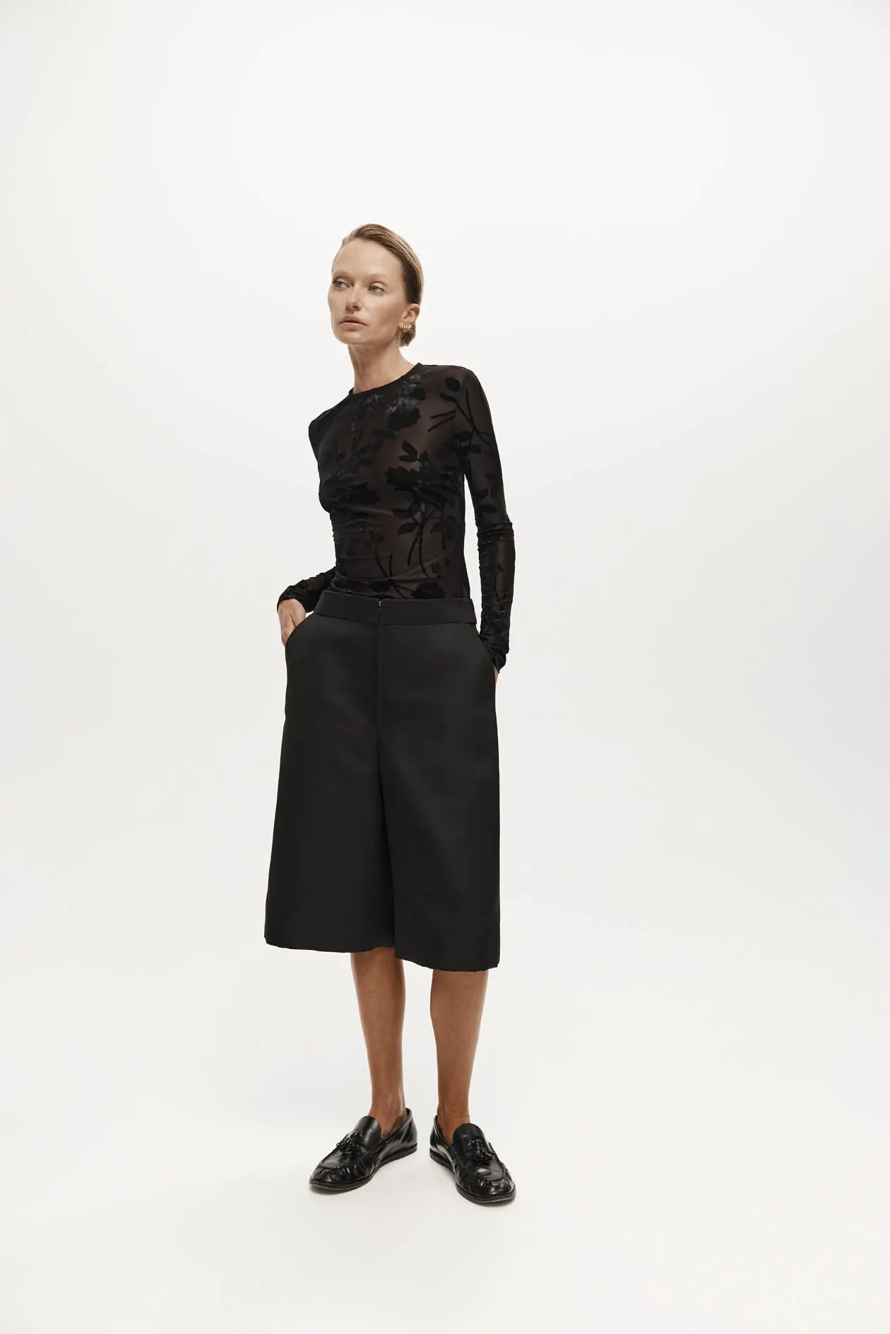 Darvos Top in Mesh Velvet sold by Harris Tapper product image thumbnail 2