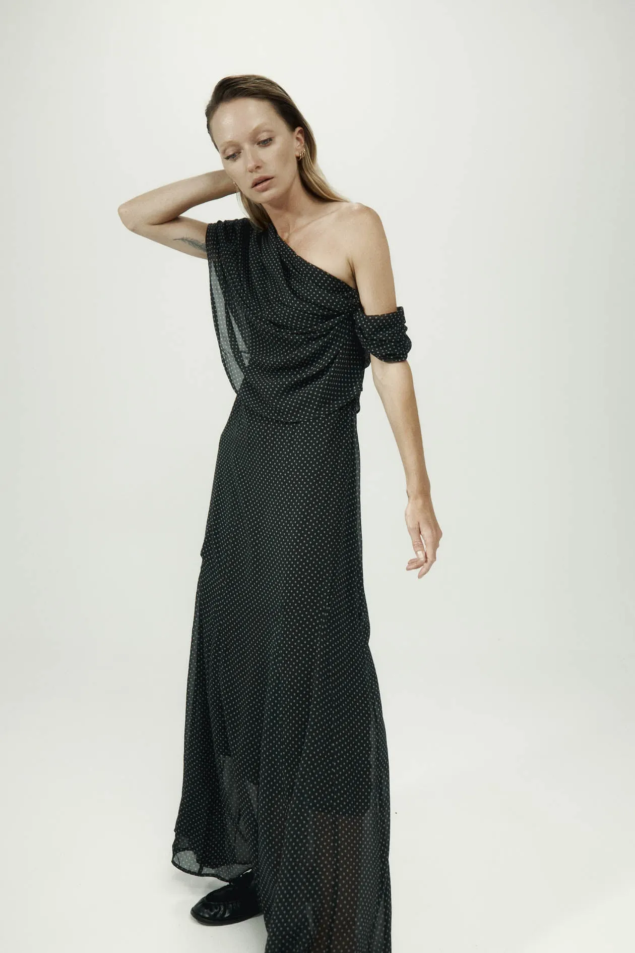 Lucille Dress in Silk Georgette sold by Harris Tapper product image thumbnail 2