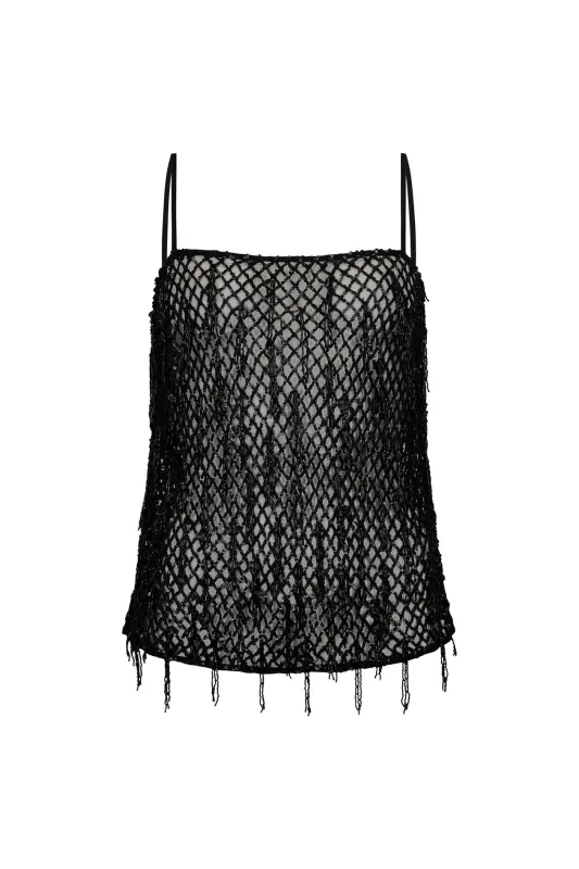 Bead Singlet Top sold by Harris Tapper