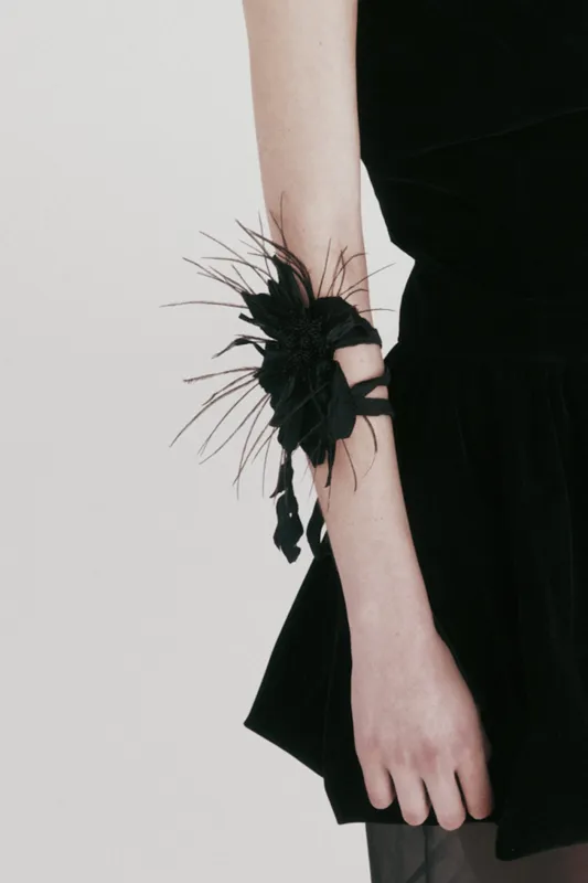 Corsage in Feathered Embroidery sold by Harris Tapper