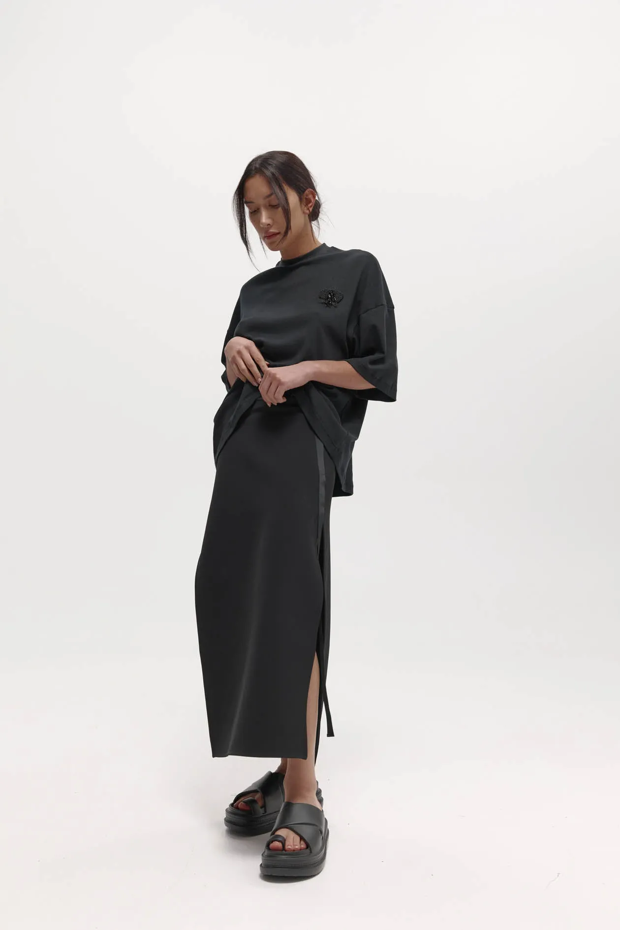 Viktor Skirt in Bonded Suiting sold by Harris Tapper product image thumbnail 3