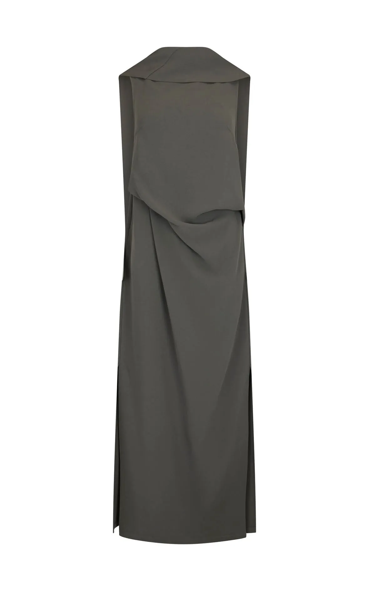Laro Dress in Drape Suiting sold by Harris Tapper